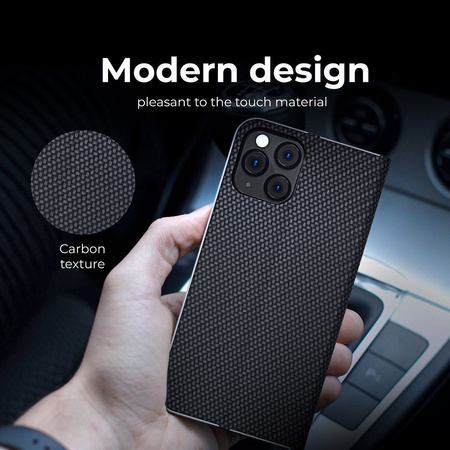 Kabura LUNA Book Carbon do XIAOMI Redmi 9AT / Redmi 9A czarny