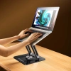 Podstawka pod laptopa, tablet Wozinsky WRS-CPY84SB 360 aluminiowa + Gratis! podstawka do smartfona - czarna