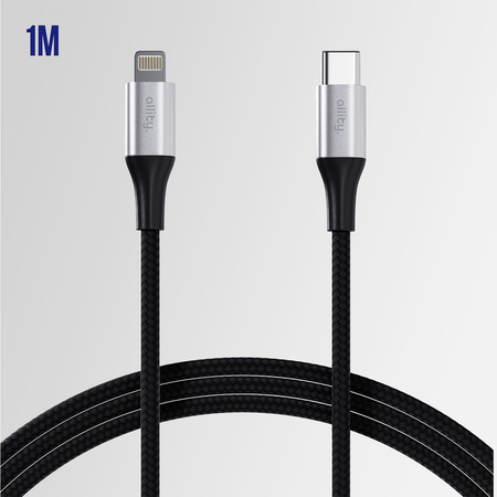 Allity kabel AUC-01 USB-C - Lightning 1,0 m 27W czarny