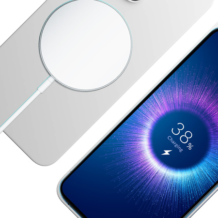 Apple iPhone 15 Pro Max - 3mk Hardy MagSilicone Silver-White