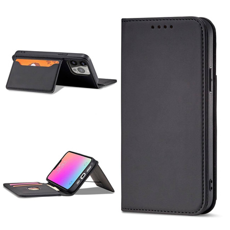 Magnetkartenetui für Samsung Galaxy S23 Ultra Flip Cover Wallet Stand schwarz