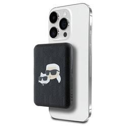 Karl Lagerfeld Induction Powerbank KLPB5FPGKSKCHK 16W 5000mAh black/black Karl&Choupette Head Pin MagSafe