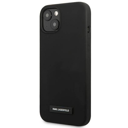 Karl Lagerfeld KLHCP13MSLMP1K iPhone 13 6,1" hardcase czarny/black Silicone Plaque