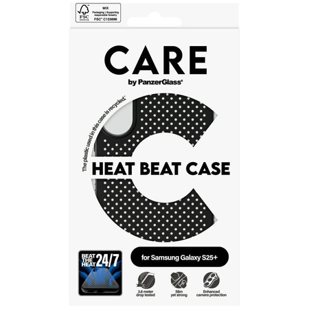 Etui CARE by PanzerGlass Feature Heat Beat do Samsung Galaxy S25+ - czarny