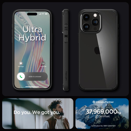 Spigen ULTRA HYBRID IPHONE 15 PRO MAX MATTSCHWARZ