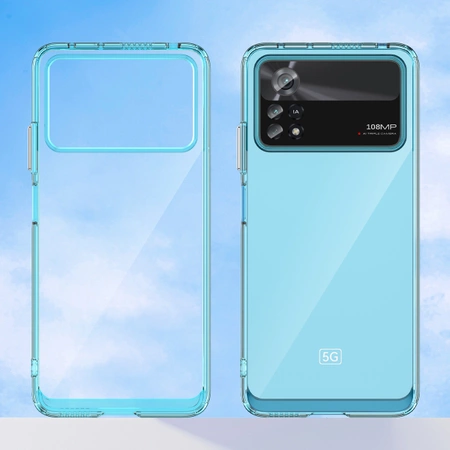 Weltraumhülle für Xiaomi Poco X4 Pro 5G Hülle mit flexiblem Rahmen blau