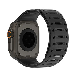DUX DUCIS pasek CS magnetyczny silikonowy do Apple Watch 42/44/45/46/49 mm czarny