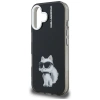 Karl Lagerfeld IML Aquarelle Choupette &amp; Logo iPhone 16 Case - Black