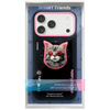 Etui Nimmy Glasses Cool Cat MagSafe do   iPhone 17 Pro czarno różowy