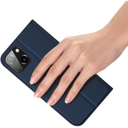 Etui do iPhone 15 Plus pokrowiec z klapką i portfelem Dux Ducis Skin Pro - niebieskie