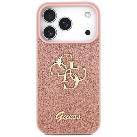 Etui Guess Fixed Glitter Big 4G na iPhone 17 Pro - różowe