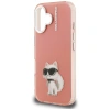 Etui Karl Lagerfeld IML Aquarelle Choupette & Logo na iPhone 16 - różowe
