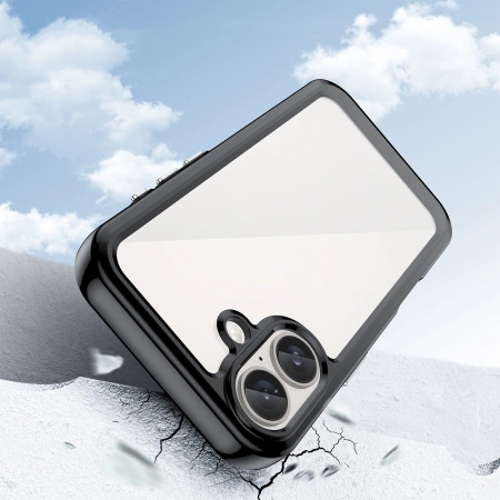 Outer Space Case mit Gelrahmen für iPhone 16 – Schwarz