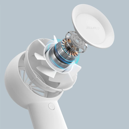 Jisulife Handventilator Life5 Plus, 4000 mAh, tragbarer USB-Ventilator, Weiß