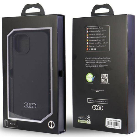 Audi Silicone Case iPhone 11 / Xr 6.1&quot; black/black hardcase AU-LSRIP11-Q3/D1-BK