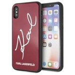 Etui Karl Lagerfeld KLHCI8DLKSRE iPhone 7/8 czerwony/red hard case Signature Glitter