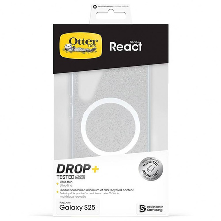 Original Handyhülle SAMSUNG GALAXY S25 Samsung Otterbox React Magnet Stardust transparent