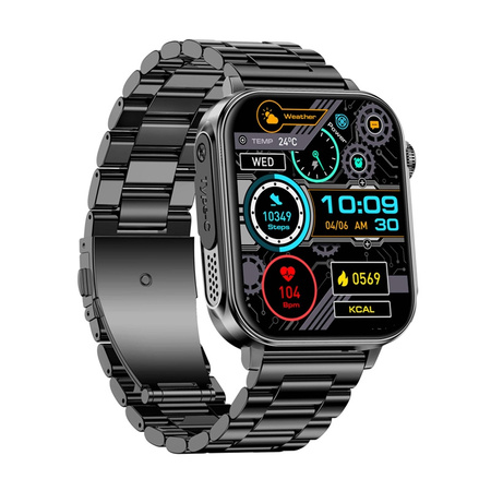 Smartwatch Colmi P80 (stalowy czarny)