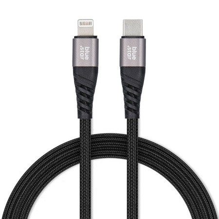 Kabel Blue Star z oplotem ze złączem USB C do Lightning 2,4A