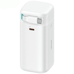 USAMS Powerbank ze zwijanym kablem USB-C 18000 mAh PD45W Fast Charge XMF Series biały/white 20KCD21602 (US-CD216)