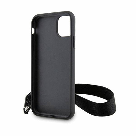 Karl Lagerfeld KLHCN61SAKLMBSK iPhone 11 / Xr 6,1" schwarz/schwarzes Hardcase Monogram Losange Saffiano