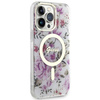 Guess GUHMP14LHCFWST iPhone 14 Pro 6.1" transparent hardcase Flower MagSafe