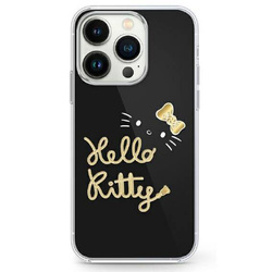Original Handyhülle IPHONE 16 PRO MAX Hello Kitty Hardcase IML Golden Diva MagSafe (HKHMP16XHGDIK) schwarz
