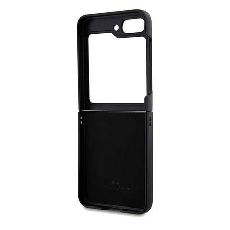 Original Handyhülle SAMSUNG GALAXY Z FLIP 5 BMW Leather Hot Stamp (BMHCZF5SLLBK) schwarz