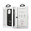 Schutzhülle IPHONE 13 PRO Guess Hardcase Saffiano 4G Small Metal Logo (GUHCP13LPS4MK) schwarz