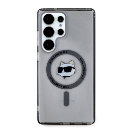 Etui Karl Lagerfeld Button Choupette Head Printed Logo MagSafe Samsung Galaxy S25 Ultra czarny