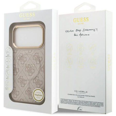 Guess 4G PU Classic Logo MagSafe Case für iPhone 17 Pro - Pink
