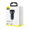 Baseus ładowarka samochodowa USB / USB Typ C 65 W 5 A SCP Quick Charge 4.0+ Power Delivery 3.0 ekran LCD przezroczysty (CCKX-C0A)