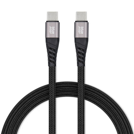 Kabel Blue Star z oplotem ze złączem USB C do USB C 3A 60W