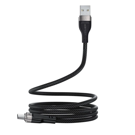 Kabel Acefast C11-04 USB-A - USB-C 3A 1,2 m w magnetycznym oplocie - czarny