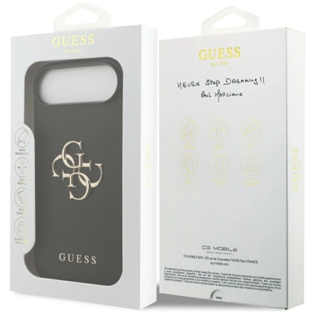 Etui Guess Grained Big 4G & Classic Logo na iPhone Air - czarne