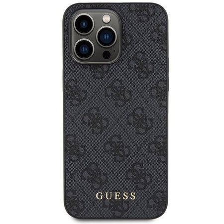 Guess 4G Metal Gold Logo case for iPhone 15 Pro Max - gray