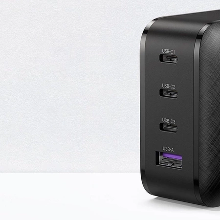 Ugreen fast charger GaN PPS 65W USB / 3x USB Type C QC 3.0 Power Delivery SCP FCP AFC (gallium nitride) black (CD224 70774)