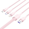 Kabel USB 2.0 A do 3w1 6A Vention CTRPG 1.5M (różowy)