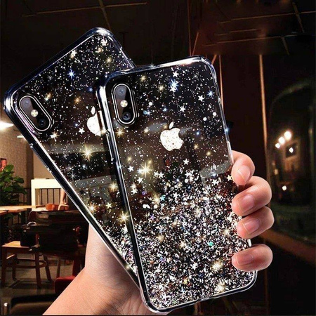 Wozinsky Star Glitter błyszczące etui pokrowiec z brokatem iPhone 12 mini czarny