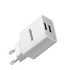 Ładowarka sieciowa MOONX MC02, 2xUSB, 12W, 2.4A + kabel micro USB biała
