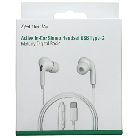 4smarts Słuchawki Melody Digital Basic    USB-C z przetwornikiem D/A biały/white 465590