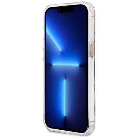 Oryginalne Etui IPHONE 13 PRO MAX Guess Hard Case Metal Outline Magsafe złote