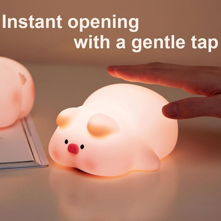 Lampka nocna Świnka Art Deco dotykowy