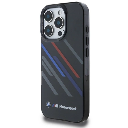 BMW Motosport IML Random Stripes iPhone 16 Pro Case - Black