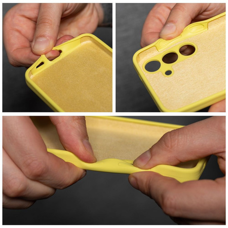 Futerał SILICONE 2mm do XIAOMI REDMI NOTE 14 Pro 4G żółty