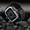 Protect Strap Band für Apple Watch 38/40/41mm Panzergehäuse Armband - Schwarz, Silber