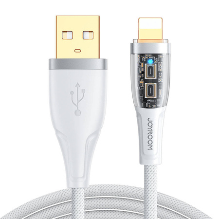 Joyroom kabel szybko ładujący z inteligentnym wyłącznikiem USB-C - Lightning 2.4A 1.2m biały (S-UL012A3)