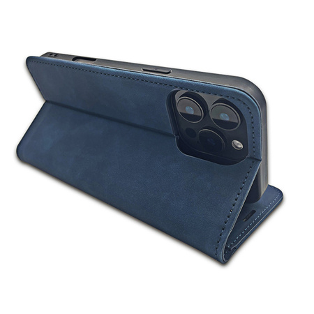 Etui Smart Suede do Xiaomi Redmi Note 14 5G (Global) granatowe