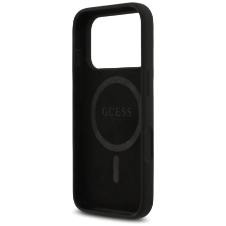 Guess Silicone Triangle Logo MagSafe Case for iPhone 17 Pro - Black