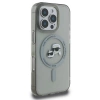 Etui Karl Lagerfeld IML Metal Karl&Choupette Head MagSafe na iPhone 16 Pro - czarne